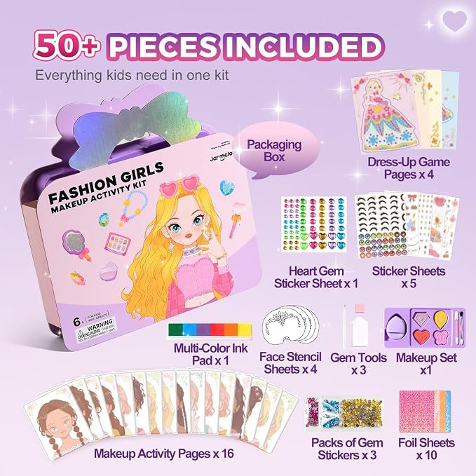 4-in-1 Makeup and Craft Book for Girls