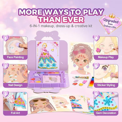 4-in-1 Makeup and Craft Book for Girls