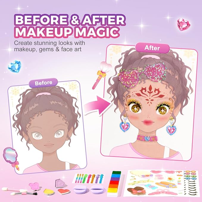 4-in-1 Makeup and Craft Book for Girls