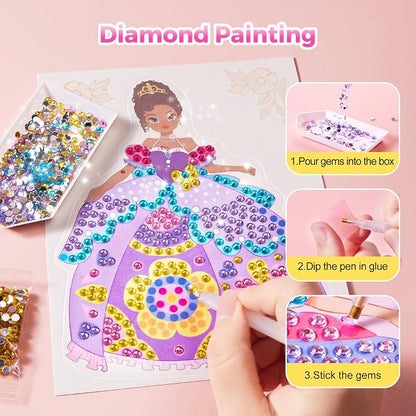 4-in-1 Makeup and Craft Book for Girls