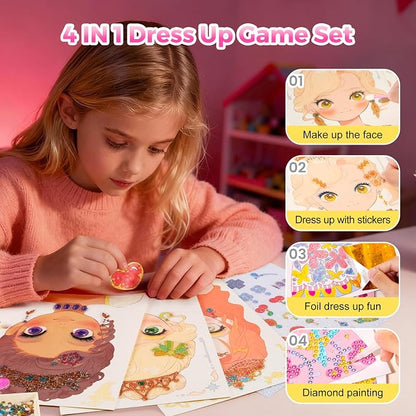 4-in-1 Makeup and Craft Book for Girls