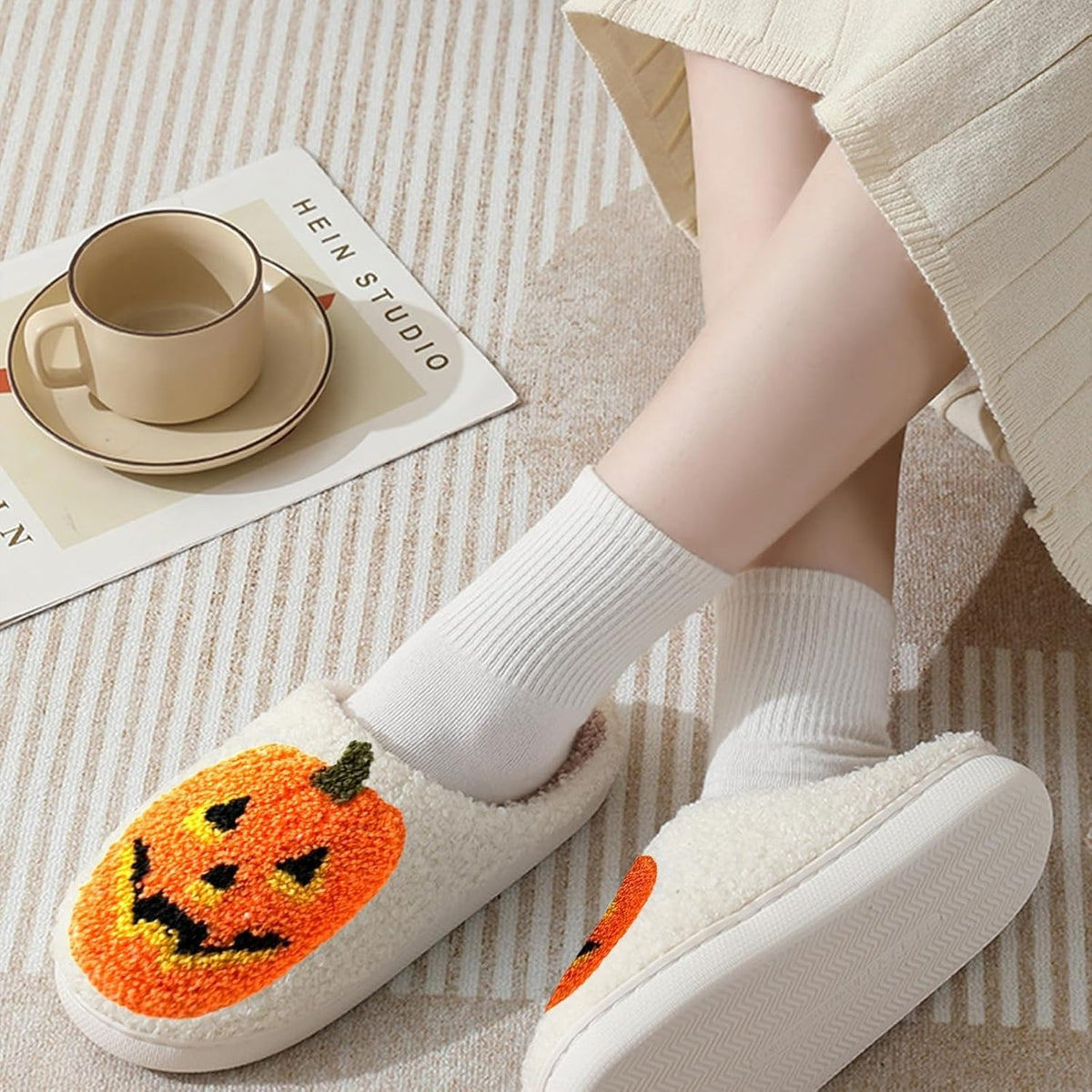 Halloween Pumpkin Slippers